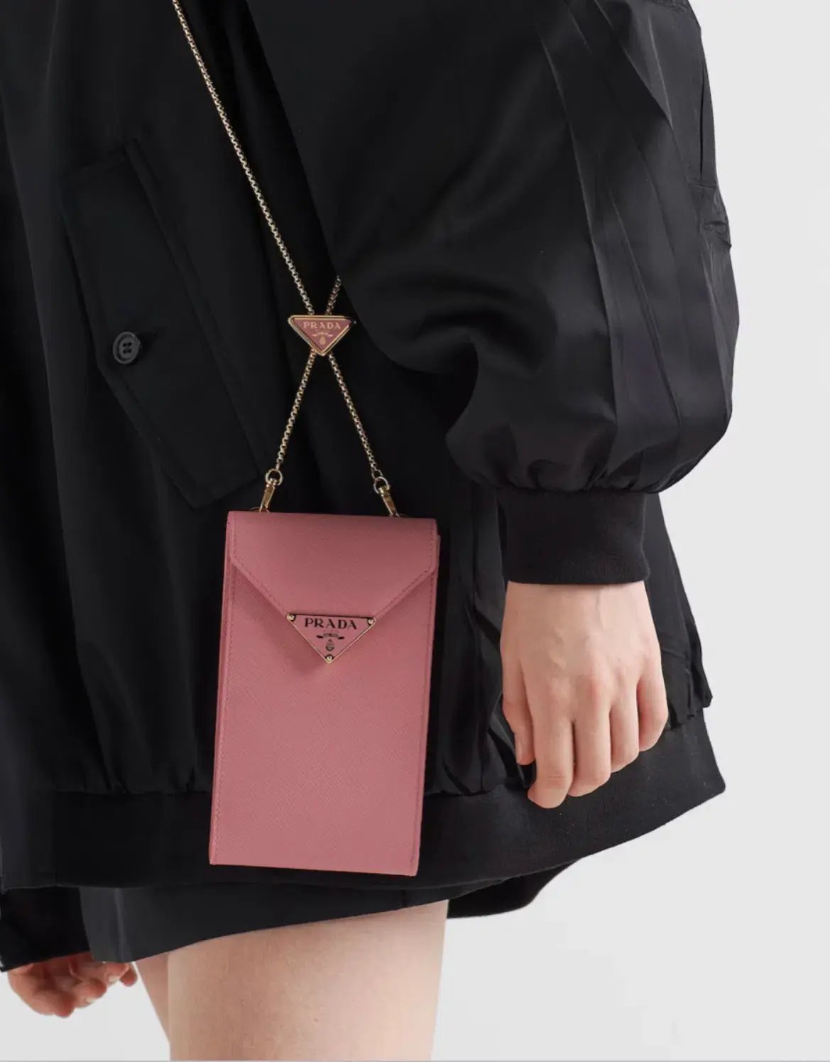 2023 Prada Saffiano Leather Mini Bag Petal Pink photo 2