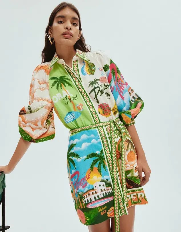 Alemais Paradiso Mini Dress Print Size 14 photo 4