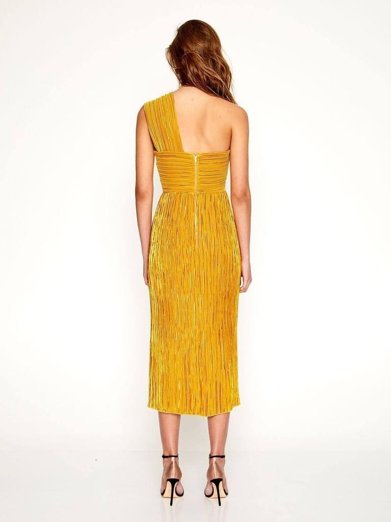Alice McCall Power Lady Dress Mustard Yellow Size 6 photo 3