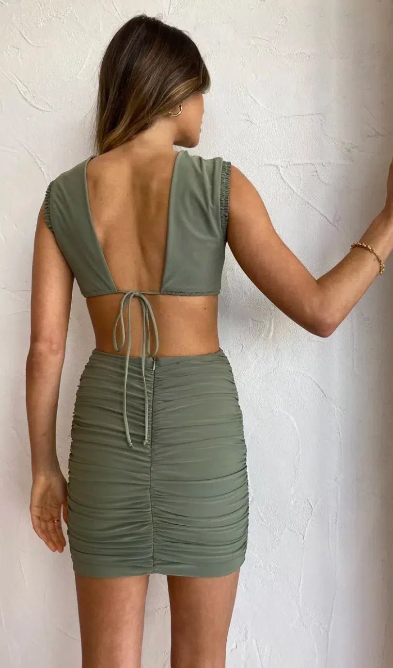 Bec and Bridge Vixen Mini Dress Green Size 8 photo 2