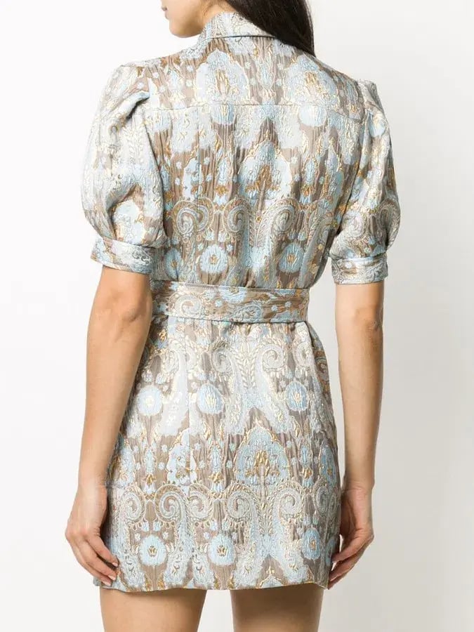 Sandro Paris Dorlan Dorlan Brocade Shirt Dress Print Size M / Au 10 photo 3