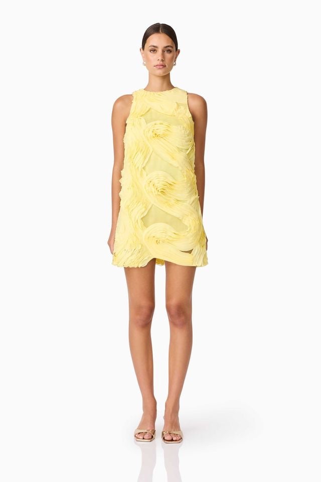 Elliatt Asher Mini Shift Dress - Yellow photo 2