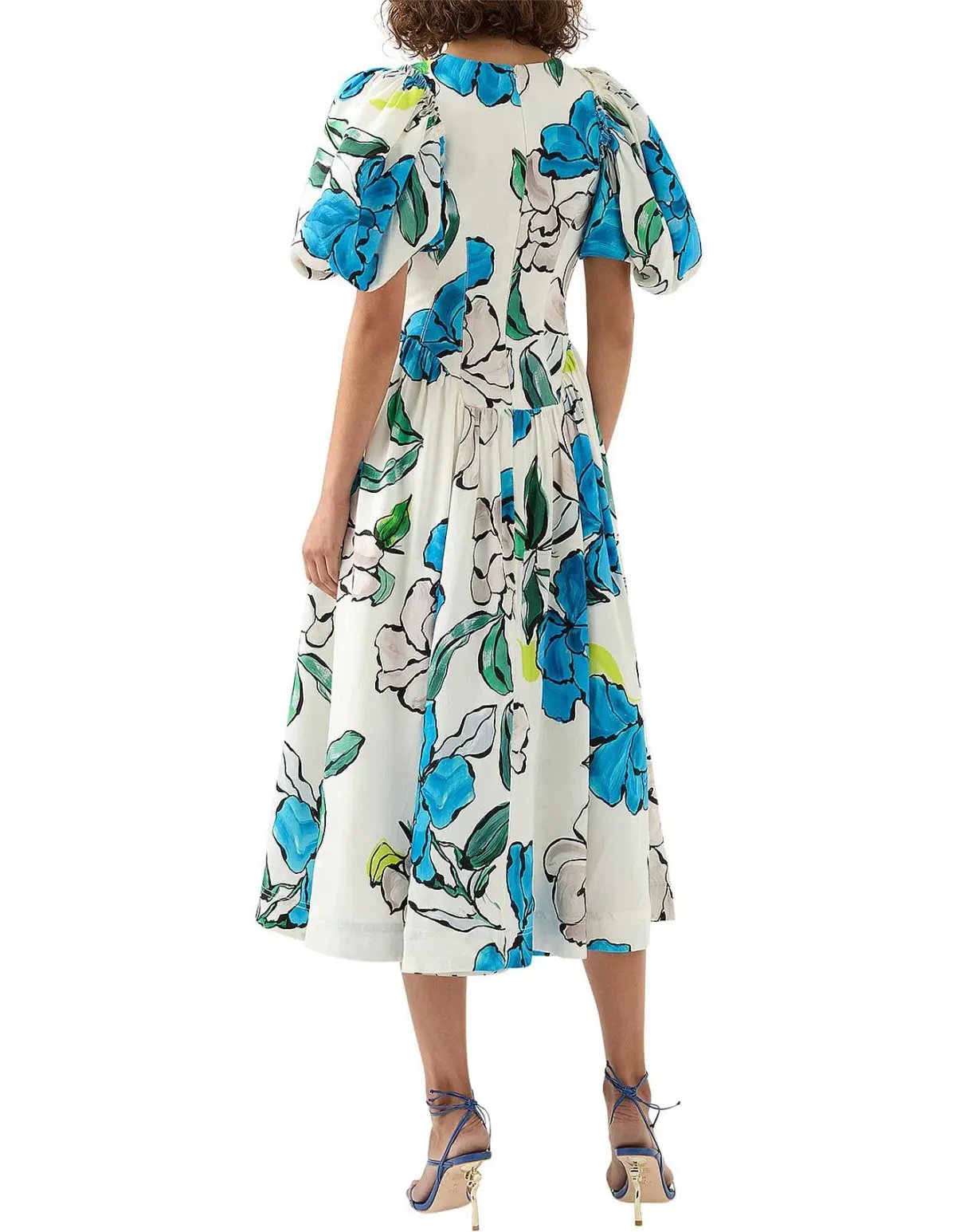 Aje Pedestal Corseted Midi Dress Floral Size 16 photo 4