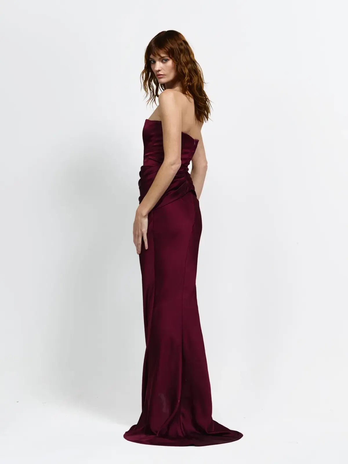 Effie Kats Indira Gown Wine Size M/AU 10 photo 2