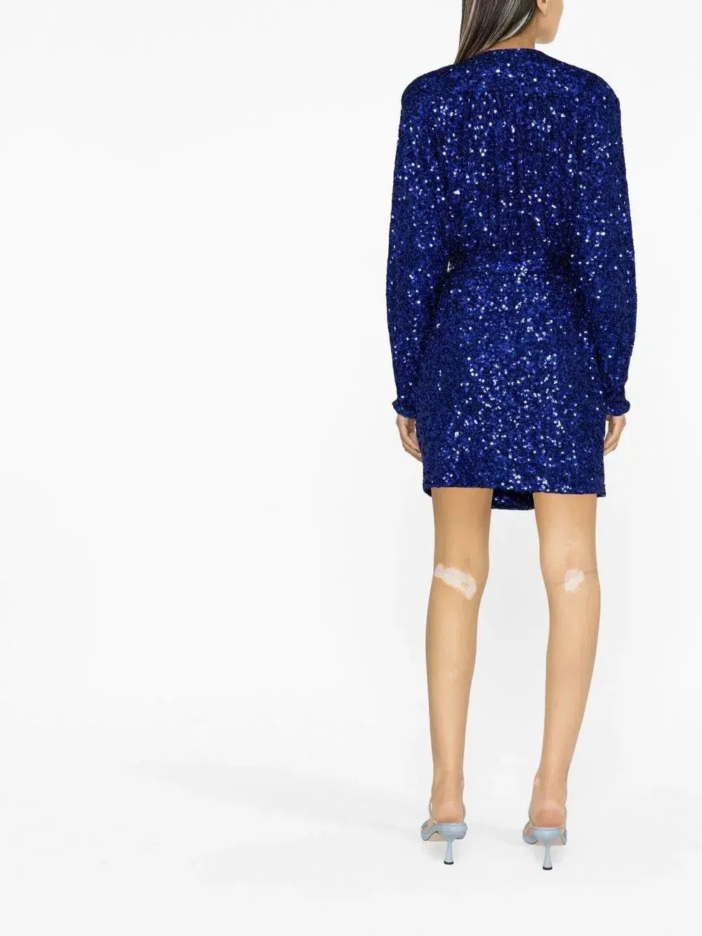 Rotate By Birger Christensen Sequinned Blue Mini Size 10 photo 5