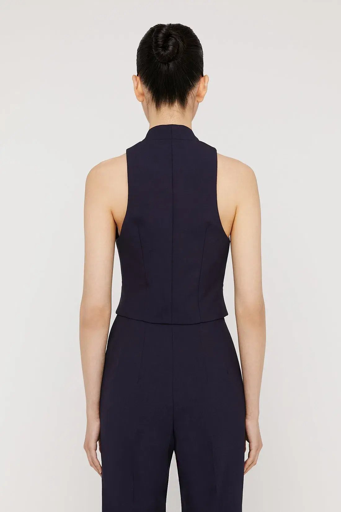 Scanlan Theodore Tailored Waistcoat & Pant Set Navy Size 4 photo 3