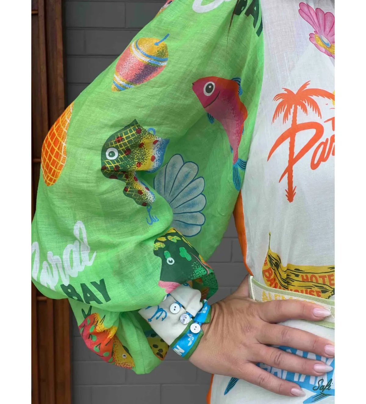 Alemais Paradiso Midi Shirtdress Multi Print Size 14 photo 7