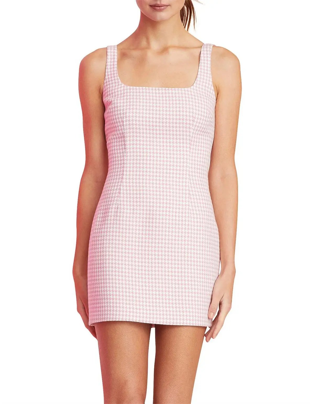 Bec & Bridge Check You Later Mini Dress Pink Size 10 photo 2
