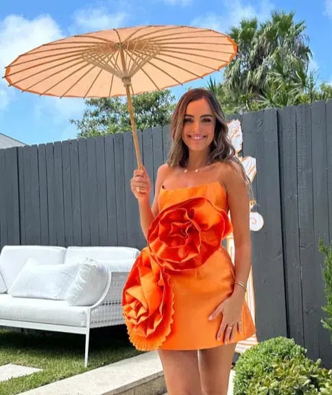 Eliya The Label Hayman Mini Dress Tangerine Size 10 photo 3