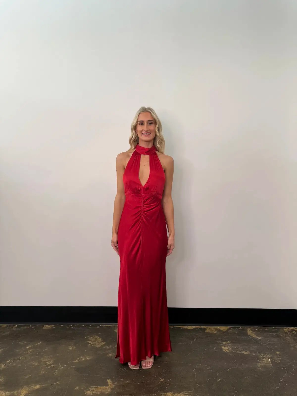 Shona Joy Tatum Halter Neck Maxi Dress in Grenadine Size AU8 photo 2