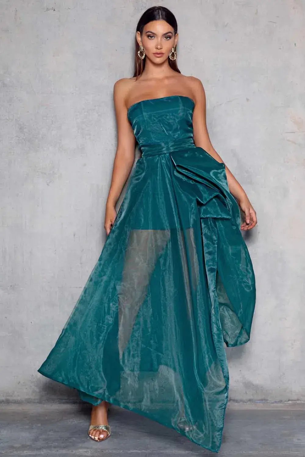 Elle Zeitoune Hazel Gown Emerald Green Size 12 photo 2