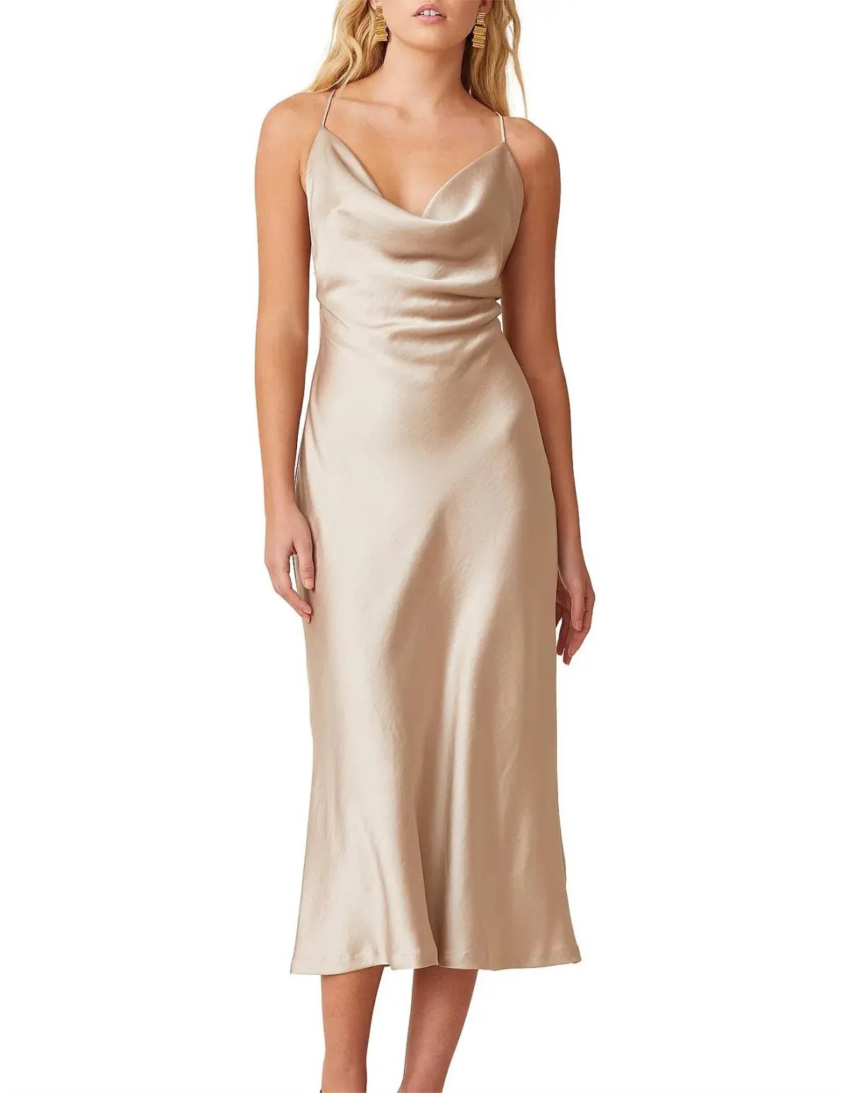 Bec & Bridge Pearl Bay Midi Dress Gold Size 10 photo 2
