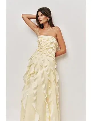 Aje Allairie Gown Yellow Size 8 photo 2
