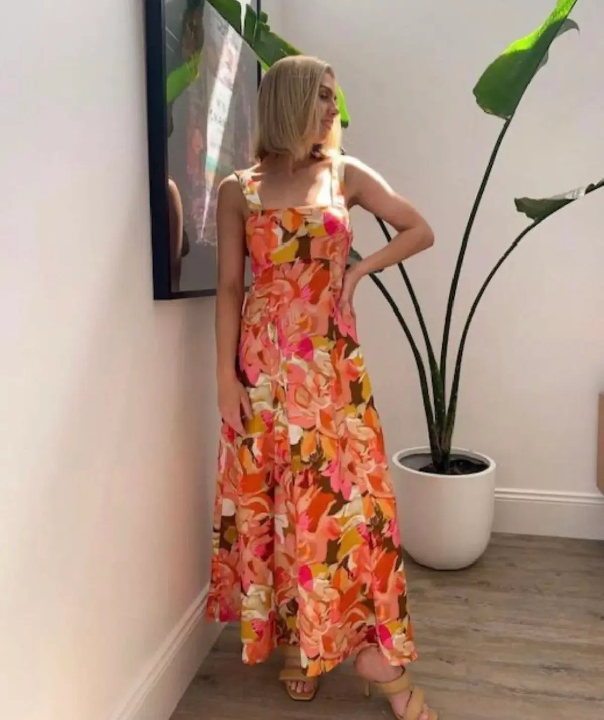 Acler Tate Dress Size 14 Pink Bouquet Maxi photo 6