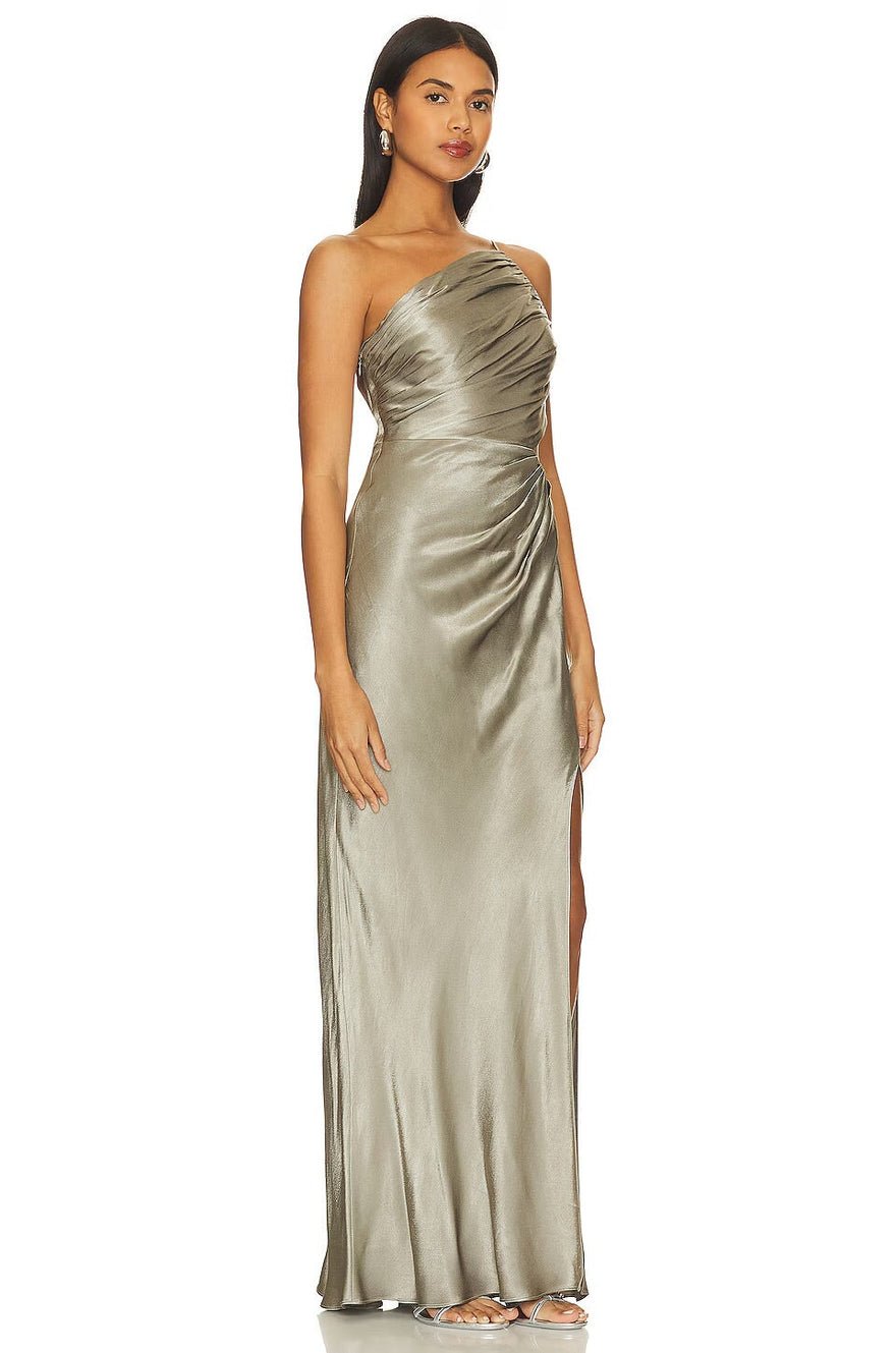 Shona Joy La Lune Asymmetrical Maxi Sage photo 3