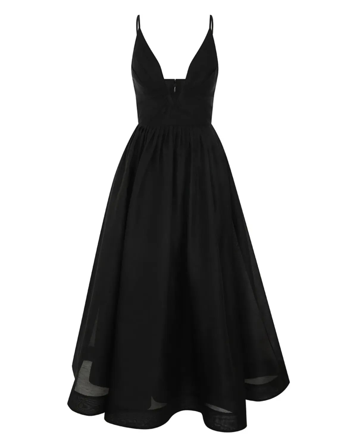 Zimmermann Illustration V Neck Midi Dress in Black Size 1 / AU 10 photo 3