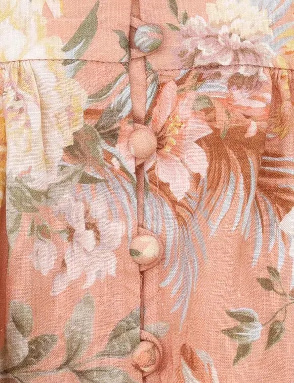 Zimmermann Tallow Plunge Mini Dress Pink Size 3 / AU 10-12 photo 4