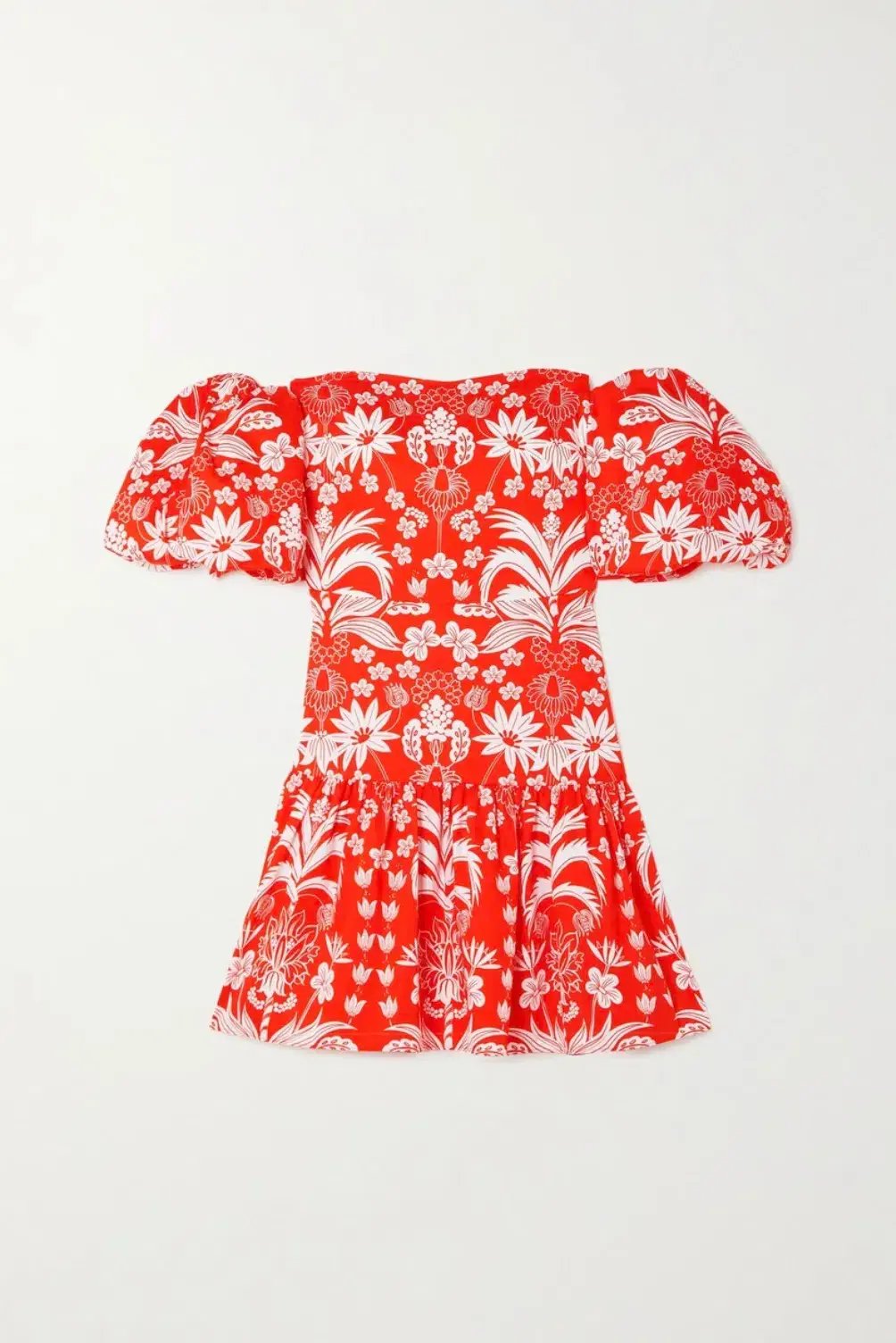 Borgo De Nor Ziggy Off The Shoulder Floral Print Mini Dress Red Size AU 8 photo 6