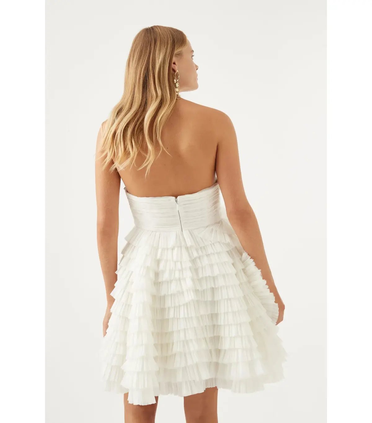 Aje Ivory Expressive Pleated Mini Dress Ivory Size AU 6 photo 5