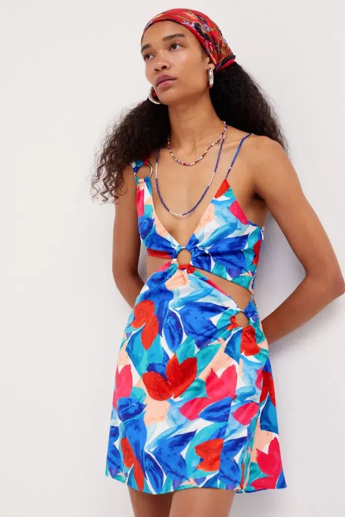 For Love and Lemons Emerie Cut Out Mini Dress Multi Size S/ AU 8 photo 2