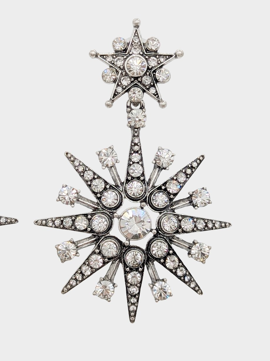 Oscar De La Renta Star Earrings Silver photo 4