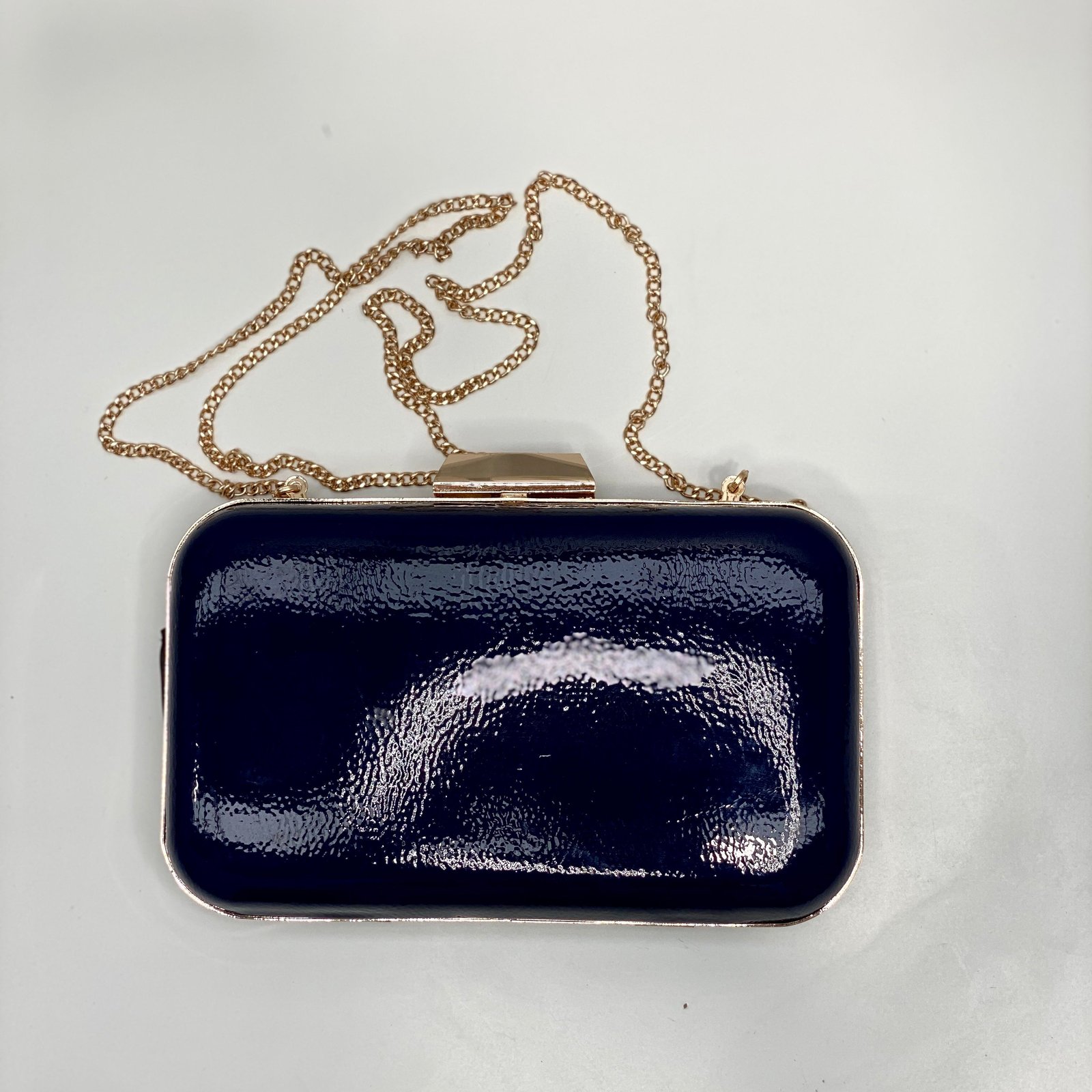 OLGA BERG PIPPA CRINKLE PATENT POD - NAVY photo 5