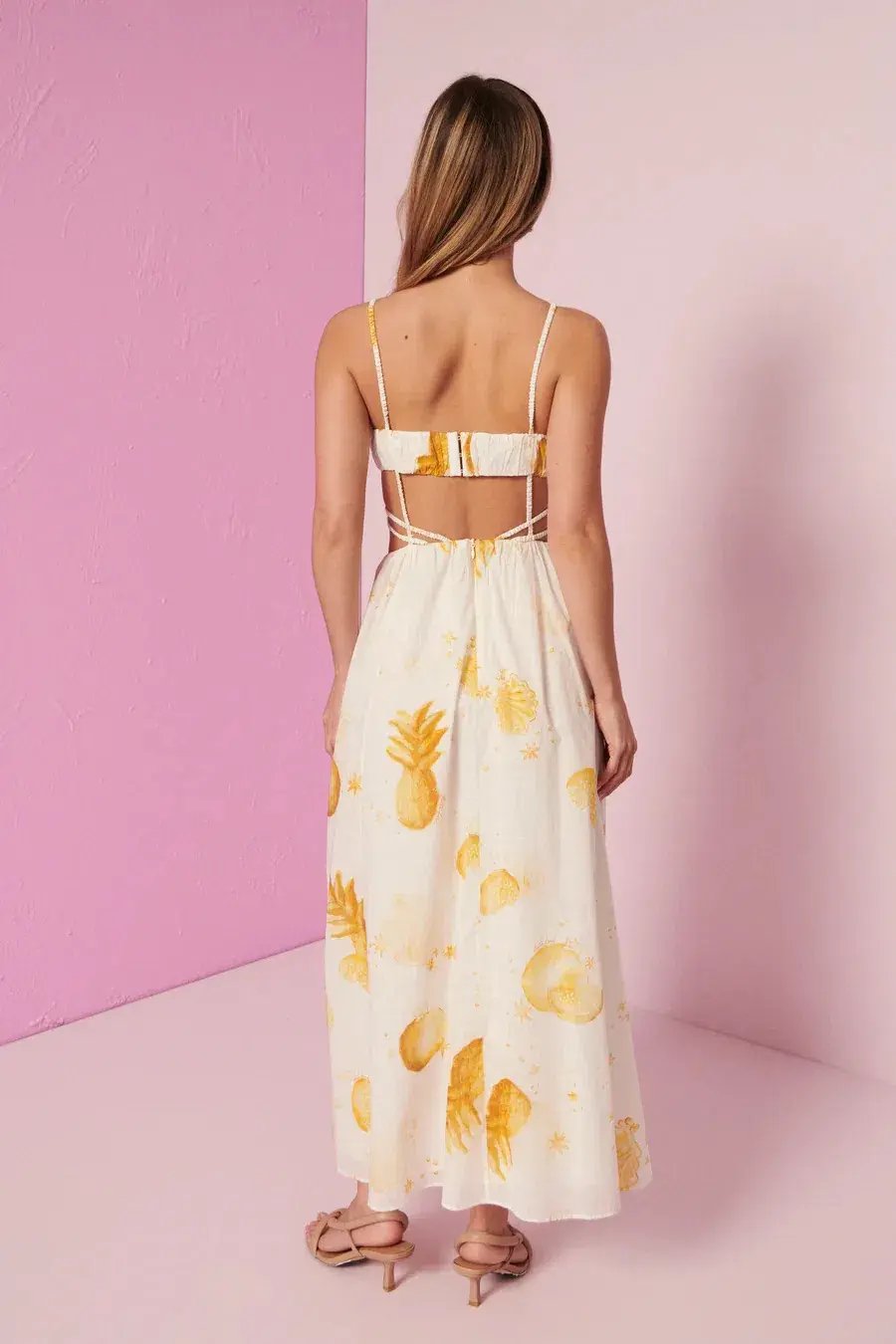Kate Ford Aloe Braid Front Dress Print Size 10 photo 3