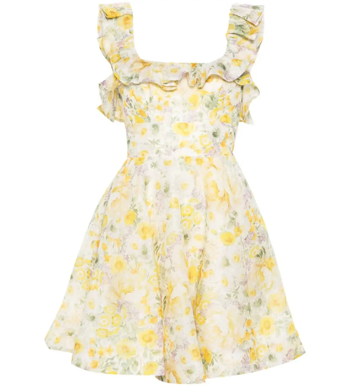 Zimmermann Harmony Frilled Mini Dress in Citrus Garden Print Size o / AU 8 photo 5