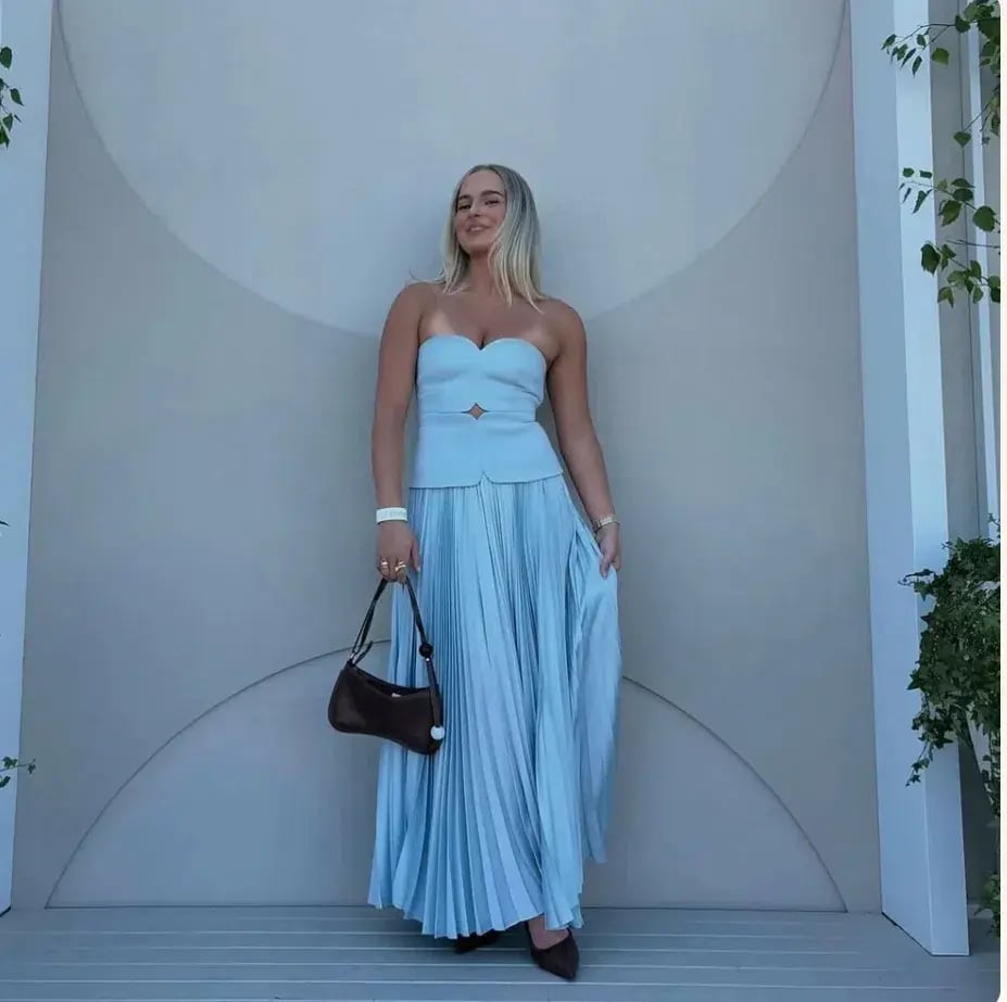 Acler Avonlea Midi Dress Celeste Blue Size AU 12 photo 2