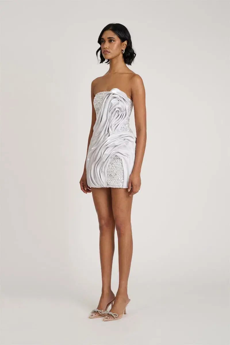Eliya The Label Naya Mini Dress Silver Size XS / AU 6 photo 4