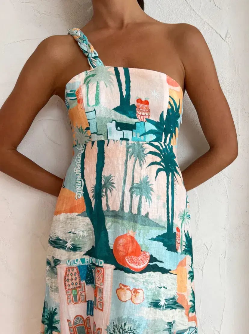 Kate Ford Palo Verde Braid Shoulder Dress Sierra Size 6 (0) photo 3