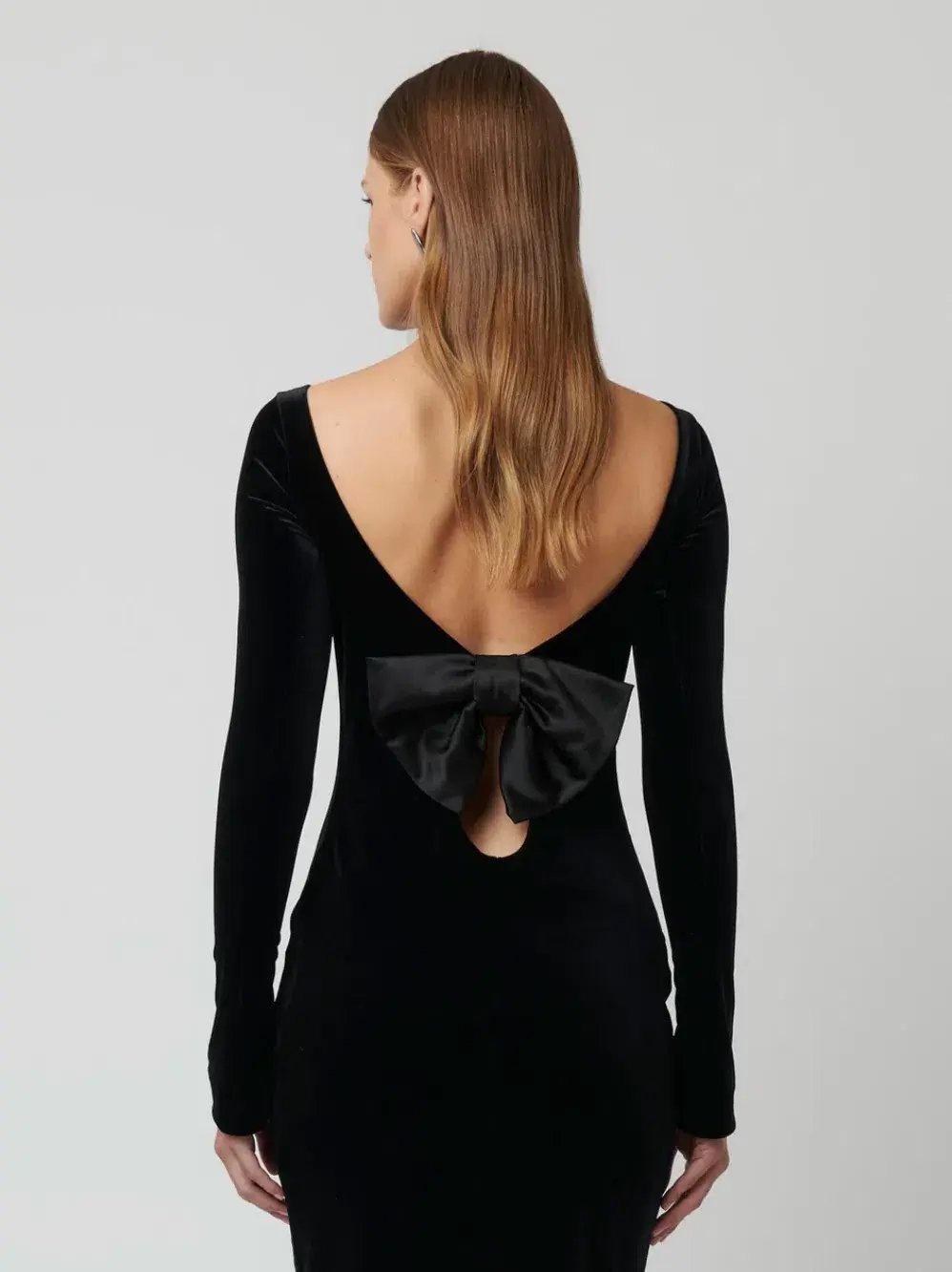 Effie Kats Yasmin Maxi Dress Black Velvet Size XS / AU 6 photo 5