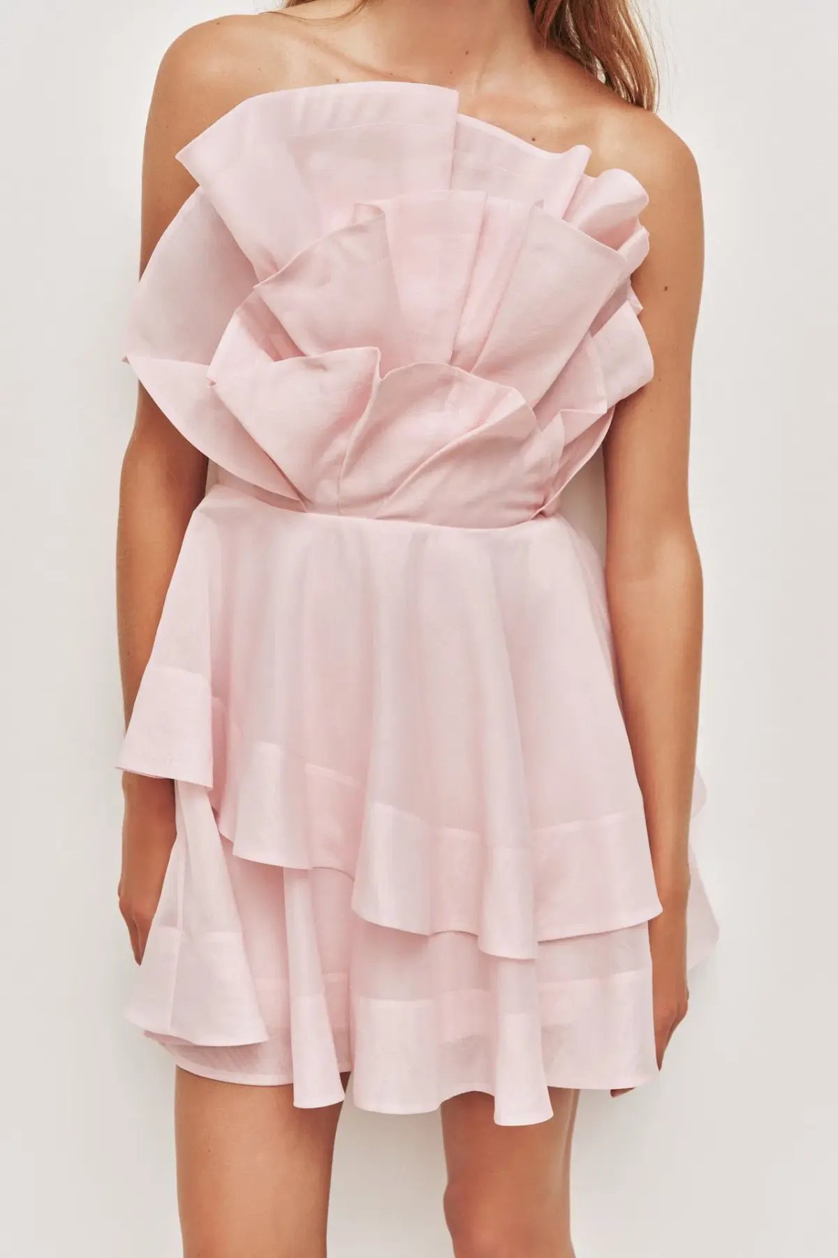 Aje Selestia Mini Dress in Ash Pink Size 8 photo 2