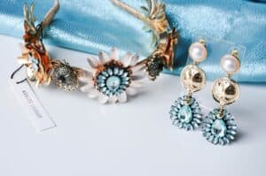 Ashlee Lauren Aqua Aida earrings photo 3