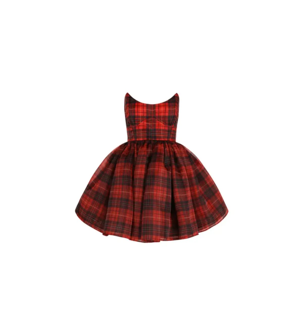 Selkie The Royal Tartan Veuve Dress & Tournure Set Size XS photo 4