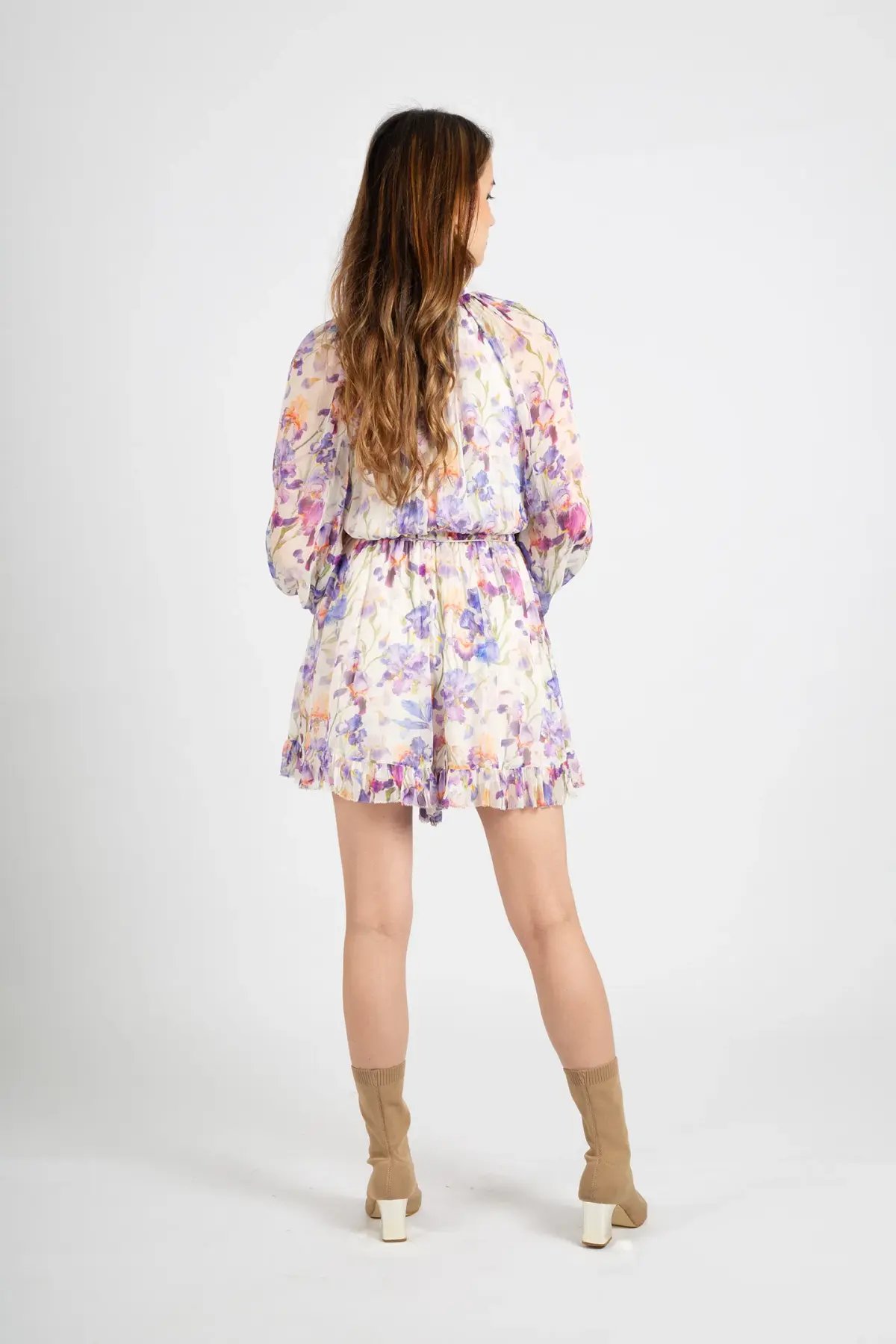 Zimmermann Tama Ruffle Mini Dress Floral Size 0 / AU 8 photo 6