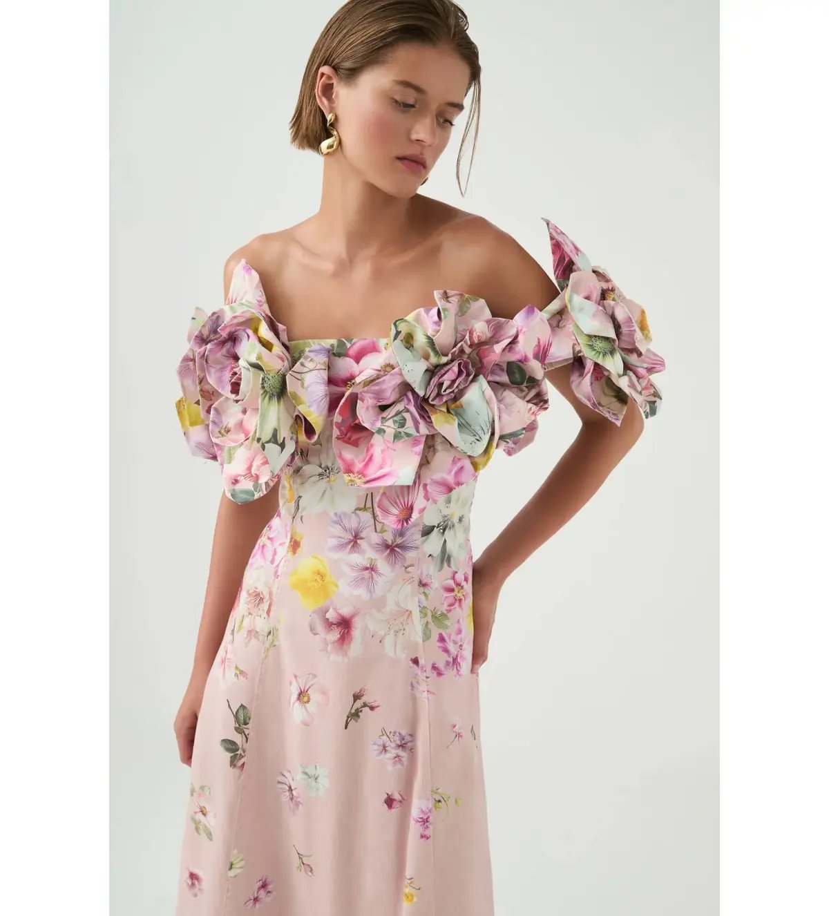 Aje Misha Maxi Dress in Pink Collage Floral Size XS / AU 6 photo 8