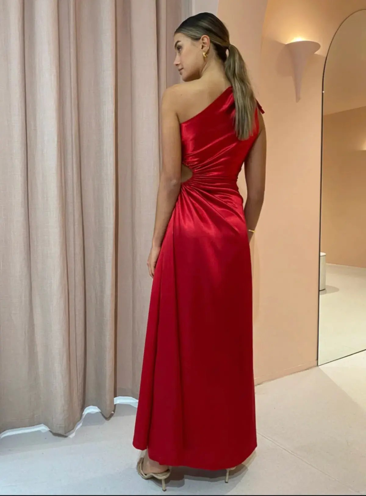Sonya Moda Nour Scarlett Red Maxi Dress Size 8 photo 3