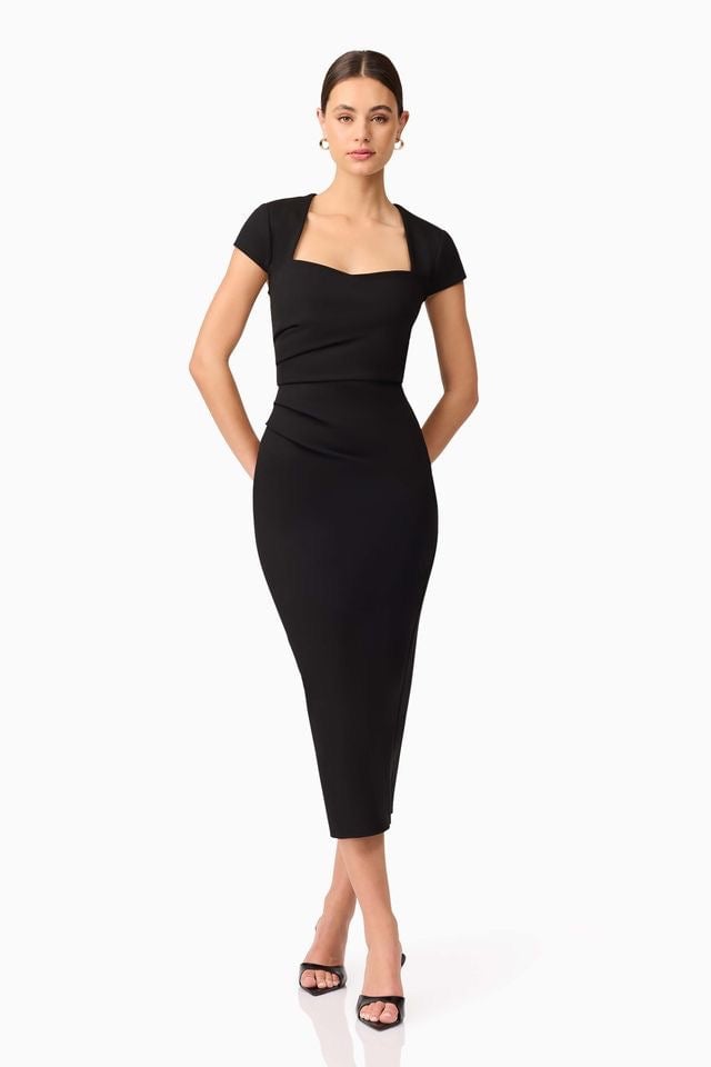 Elliatt Alina Midi Dress - Black photo 3