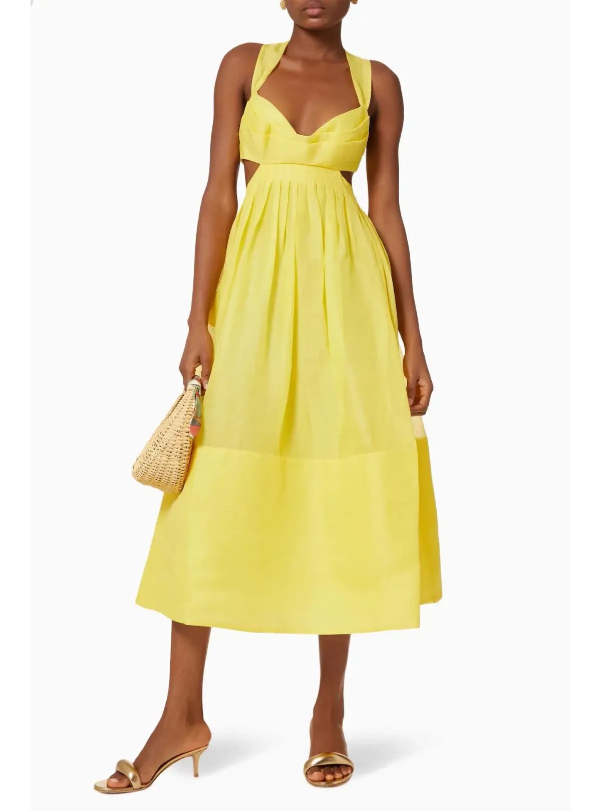 Zimmermann Botanica Bralette Midi Gown Sunshine Yellow Size 0 / AU 8 photo 4