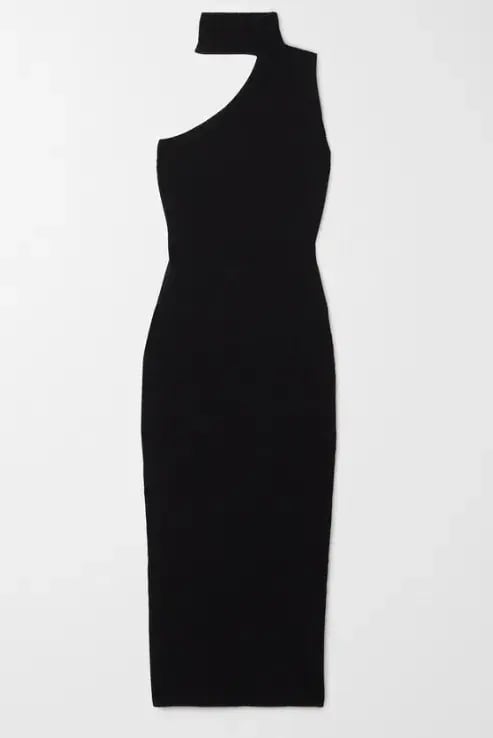 Solace London Black Aria Midi Dress Size S/AU 10 photo 3