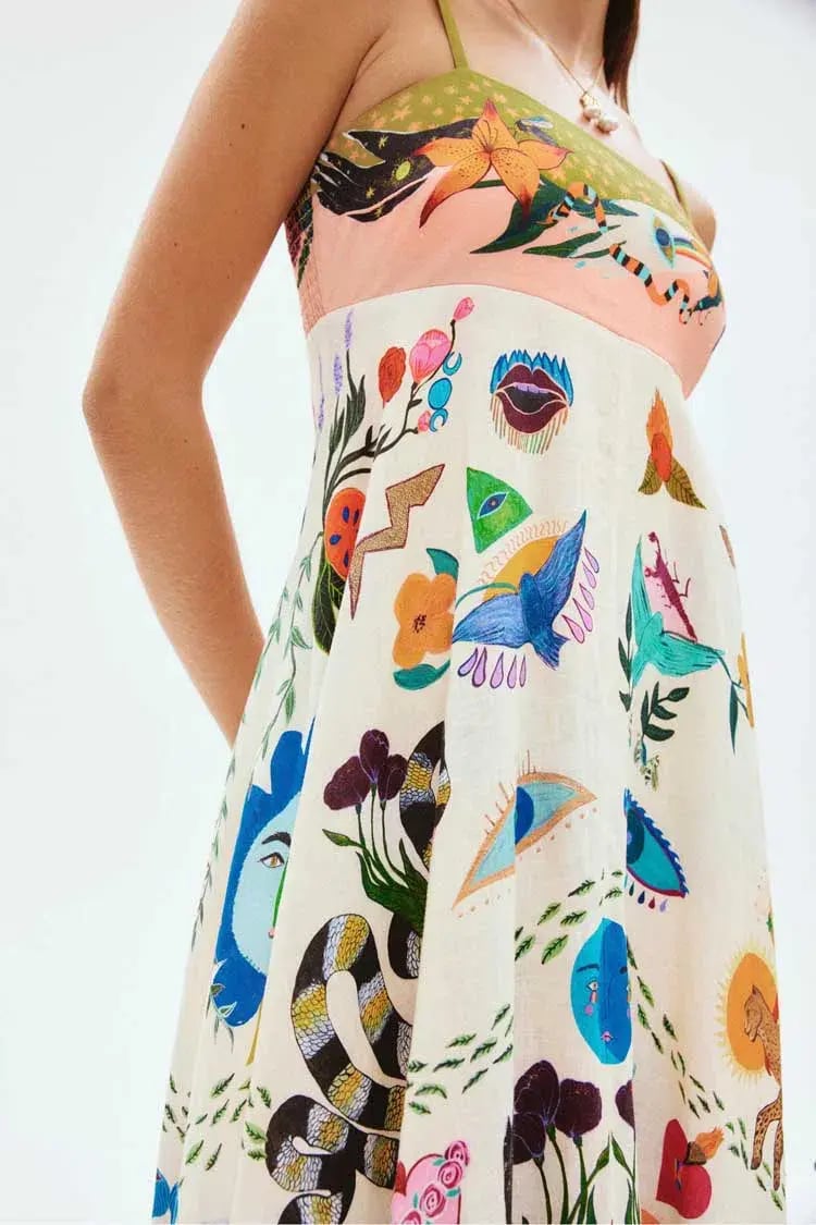 Alemais Evergreen Sundress Multi Print Size 16 photo 4