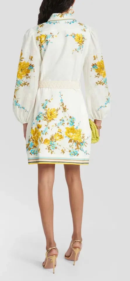 Zimmermann Halcyon Shirt Dress Floral Size 1 / AU 10 photo 4