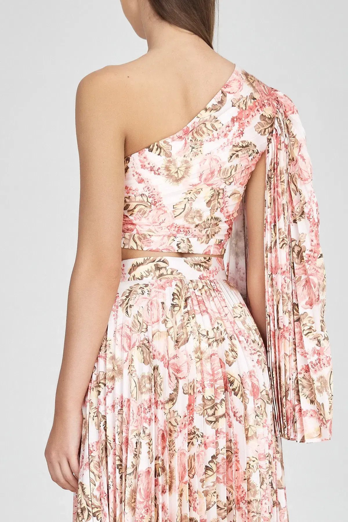 Significant Other Simone Top & Skirt Set Pink Sangria Floral Size 10 photo 2