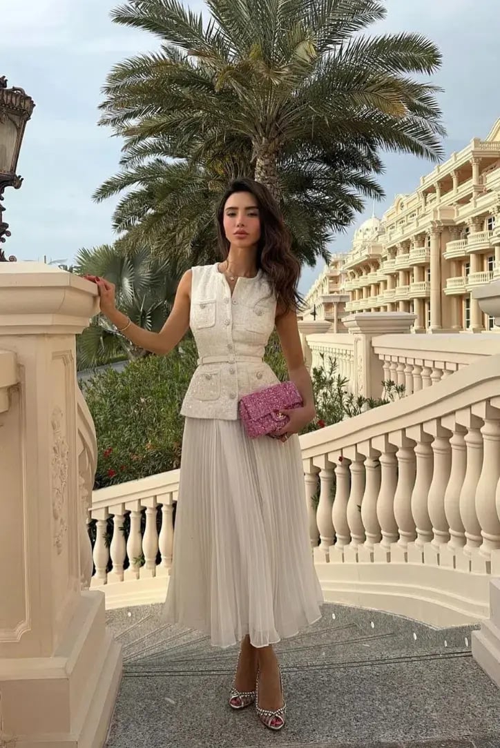 Self Portrait Sequined bouclé midi dress size 8 photo 4