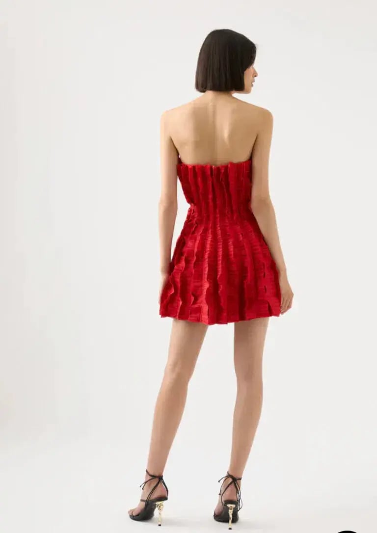 Aje Hybrid Sleeveless Mini Dress Red Size 8 photo 4