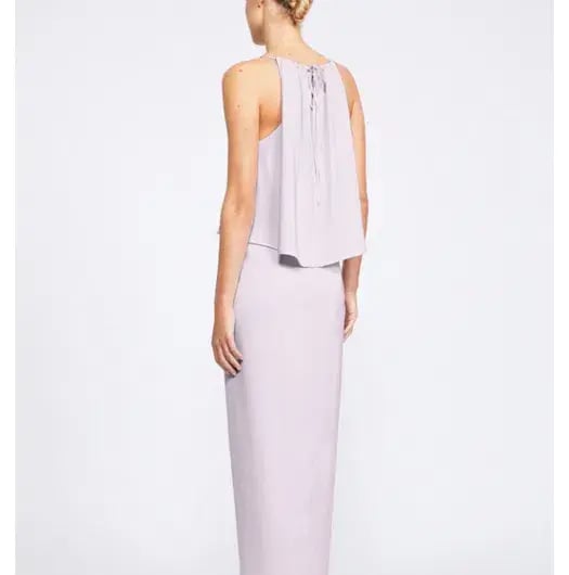Shona Joy Core Frill High Neck Draped Maxi Lilac Size 6 photo 2