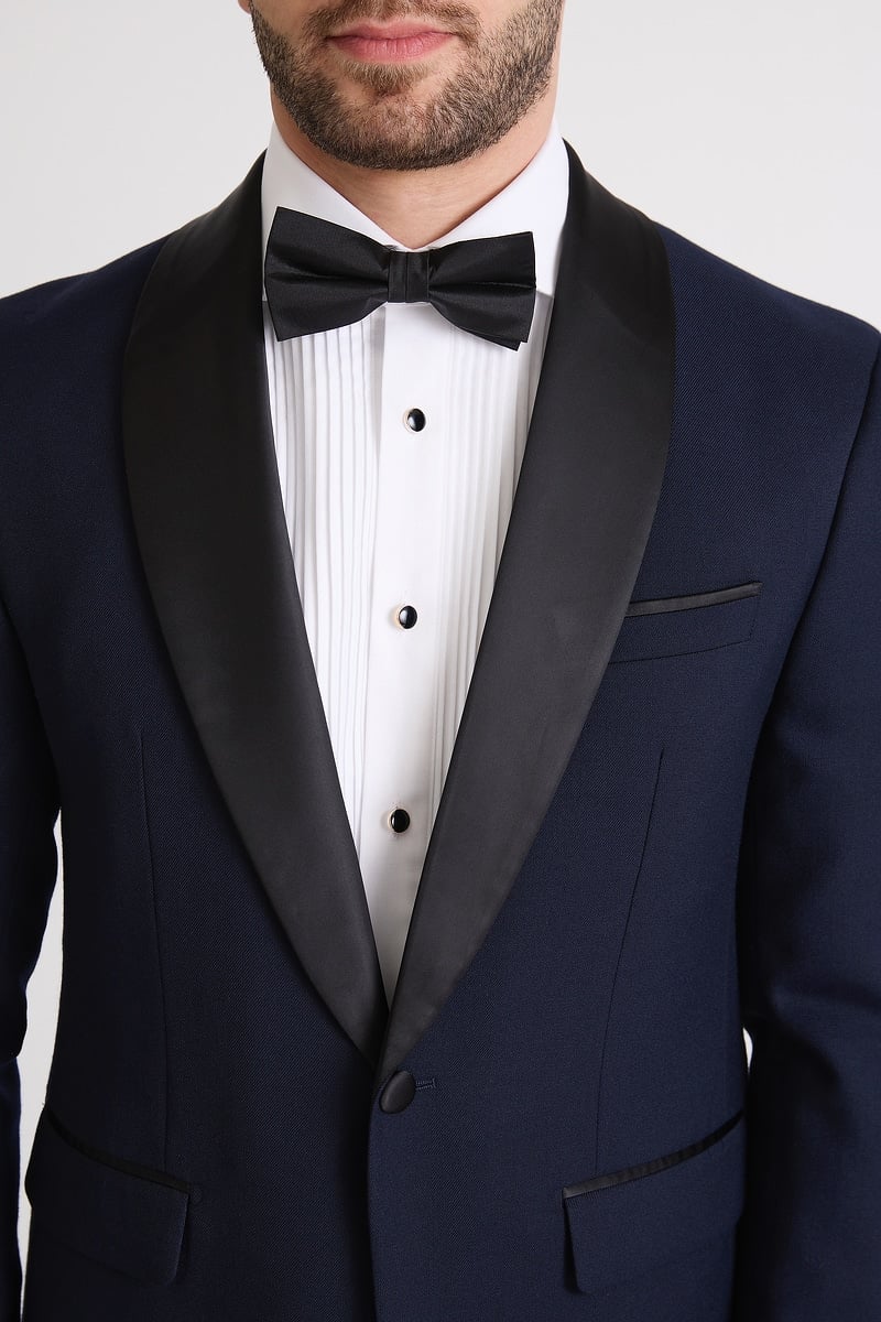 Navy Tuxedo with Black Trousers Navy Blue Tuxedo with Black Trousers photo 3