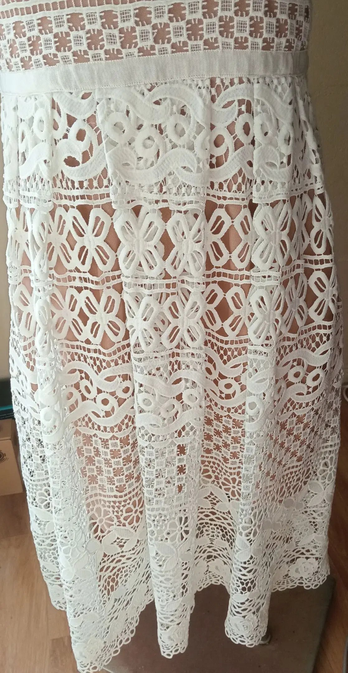 Wayne Cooper White Lace Dress White Size AU 14 photo 5