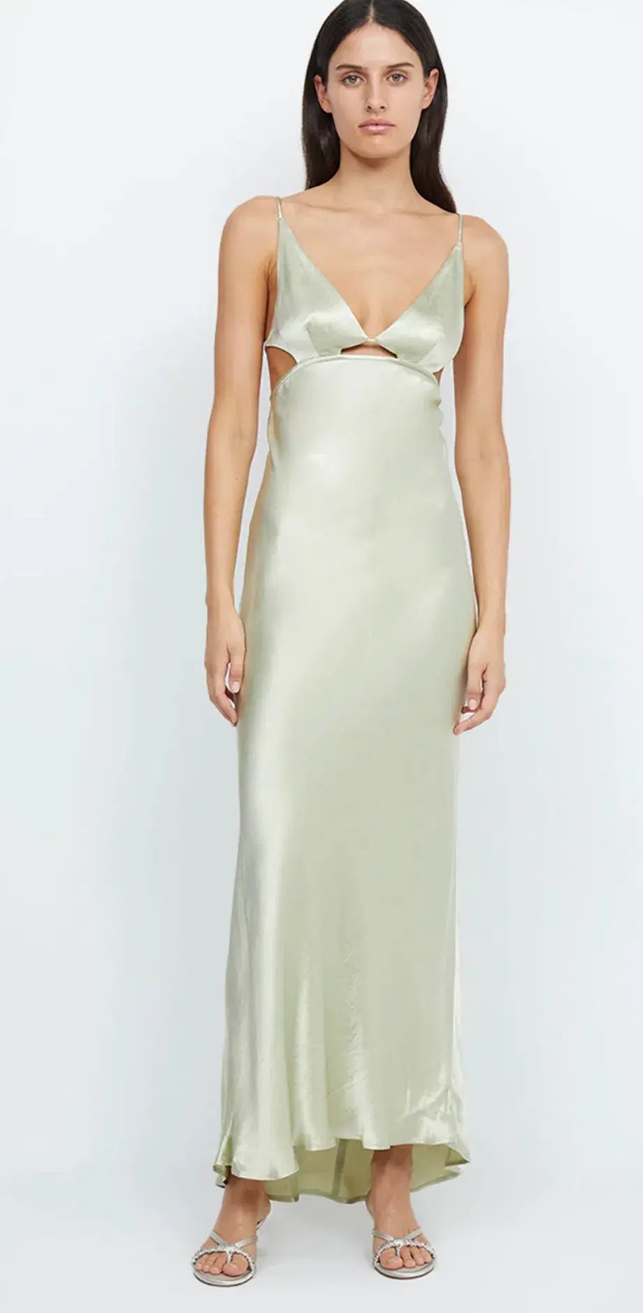 Bec & Bridge Indi Strappy Maxi Dress Honeydew Green Size 10 photo 2